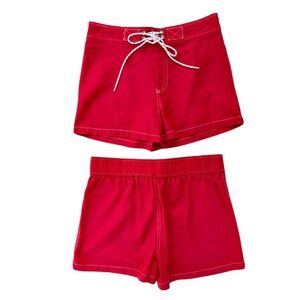 (2 pair) Wild Fable Red Linen Shorts